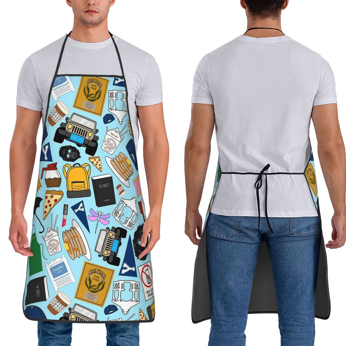 Printed Bibs Pack - Фартуки с узором в виде вееров,