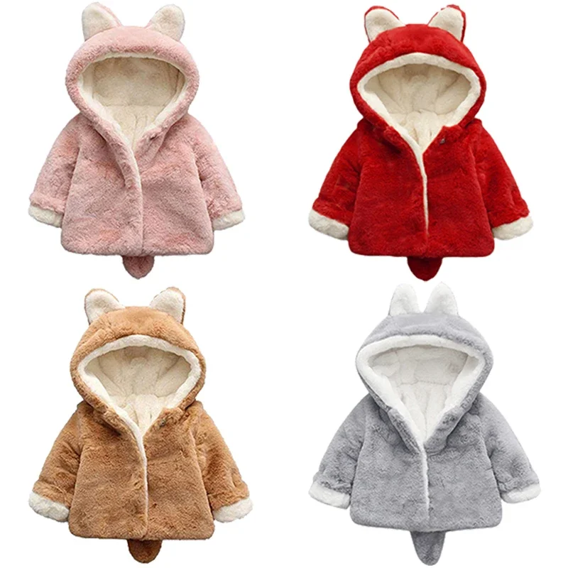 Baby Clothing Winter - Милая плюшевая Детская куртка с кошачьими