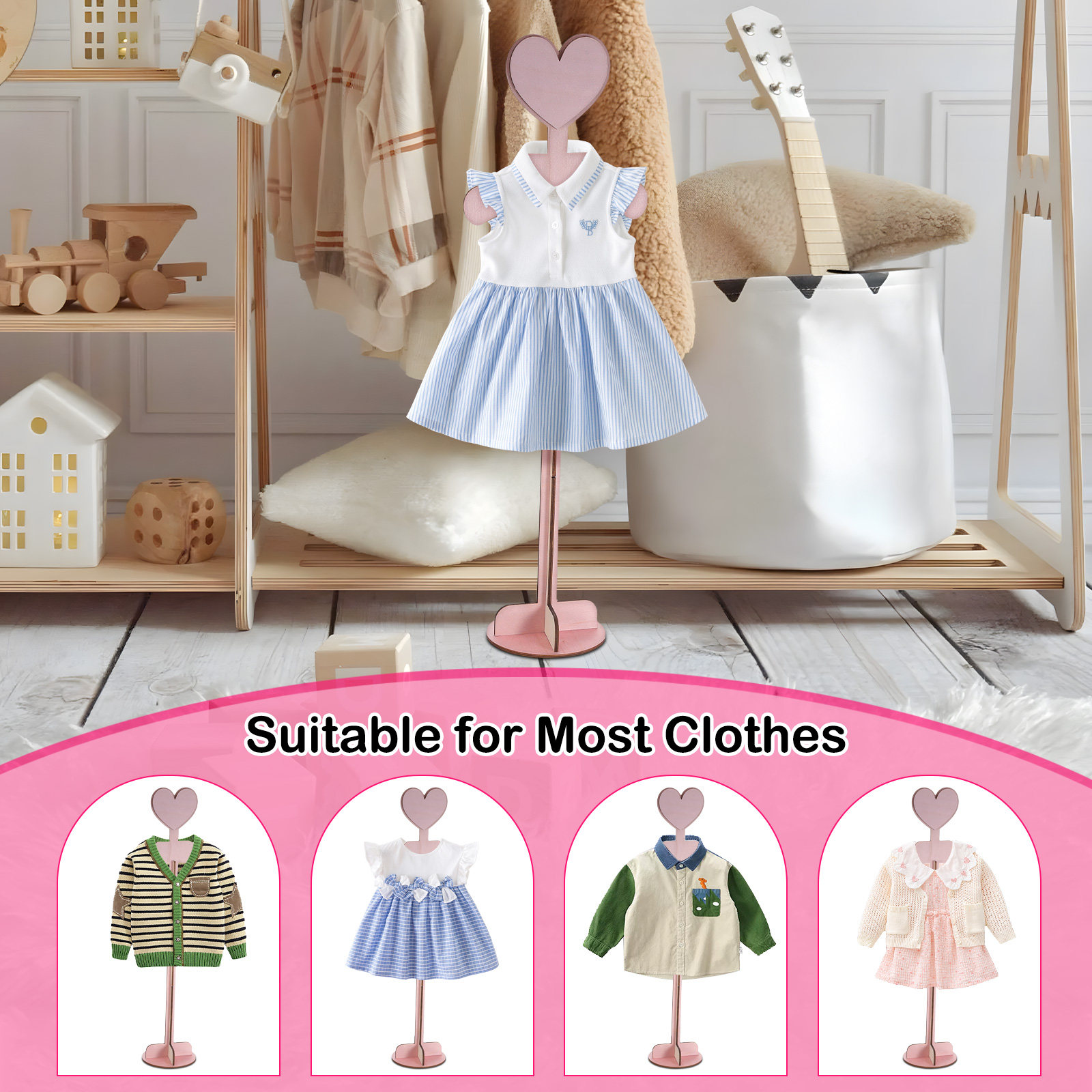 Деревянная подставка для детск – обзор и цена Baby Clothing Display Stand